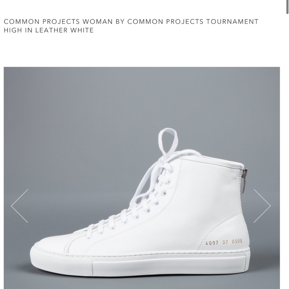 COMMON PROJECTS TOURNAMENT HIGH IN LEATHER WHITE